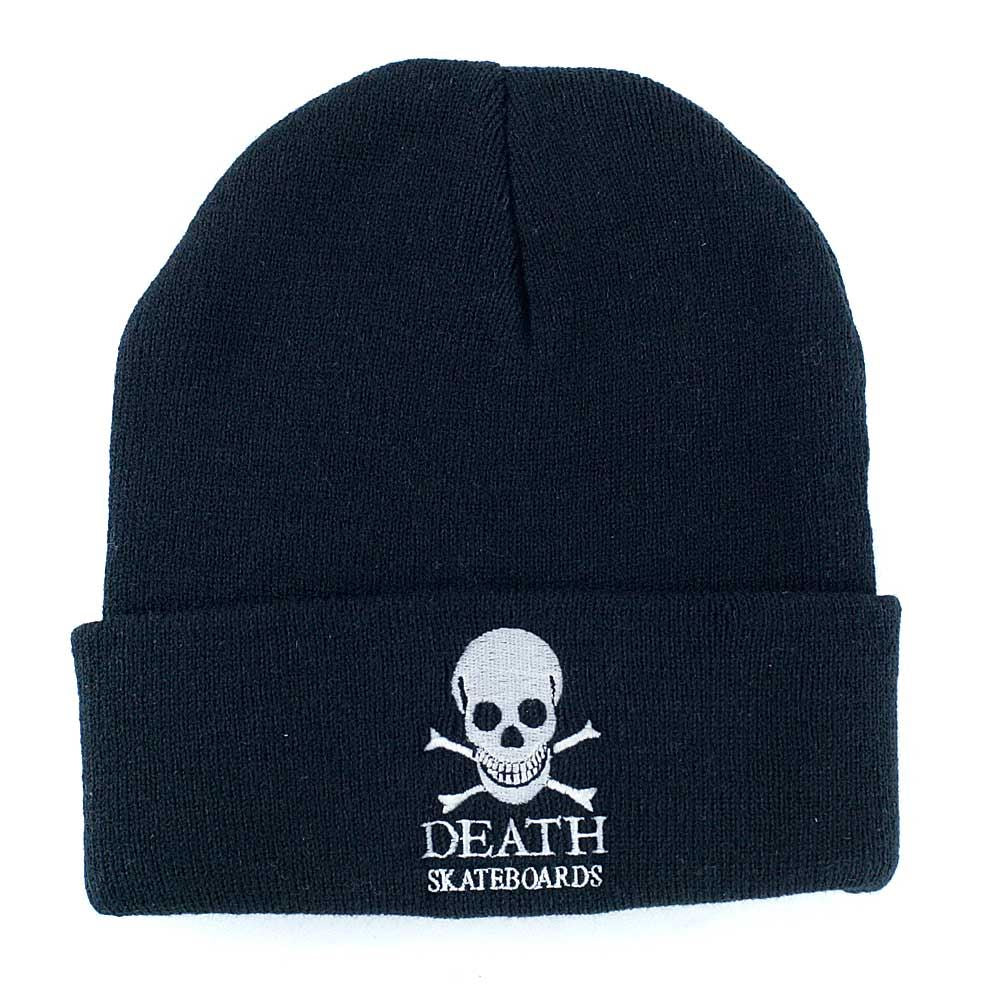 Death Skateboards OG Skull Beanie Hat Black