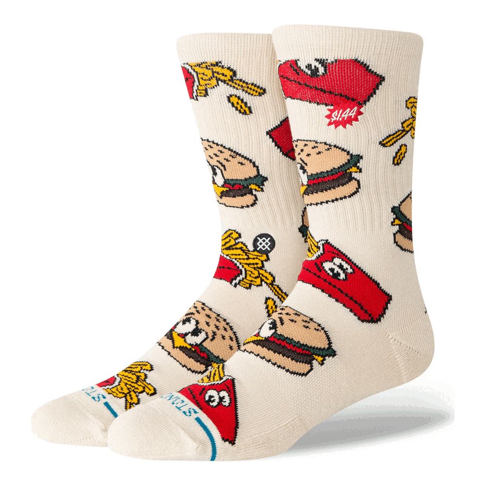 Stance Combo Meal Crew Socks Tan Large Uk7-11