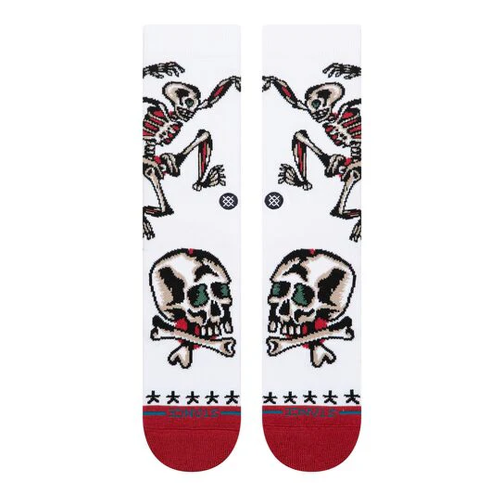 Stance X Bert Krak Skeleton Crew Socks White Large Uk7-11
