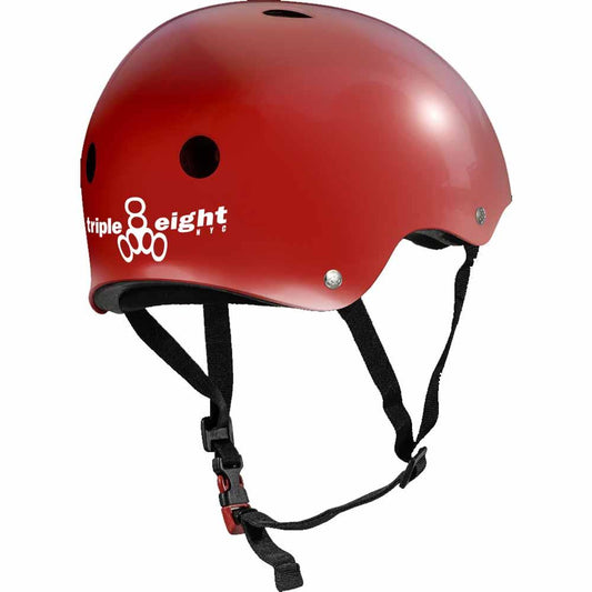 Triple 8 Sweatsaver Cert Skateboard Helmet Glossy Scarlet