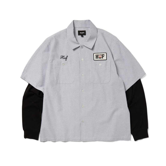 HUF X Spitfire Union Work Shirt Black White