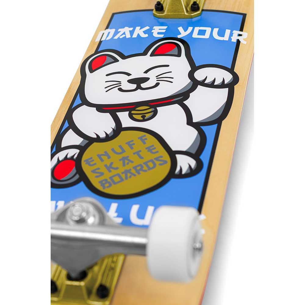 Enuff Lucky Cat Complete Skateboard 92A Medium Wheels Natural 8"