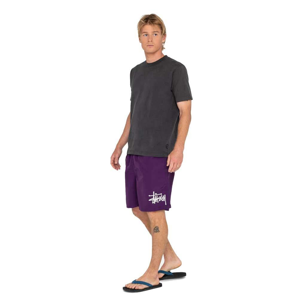 Stussy Big Logo Basic Water Shorts Plum