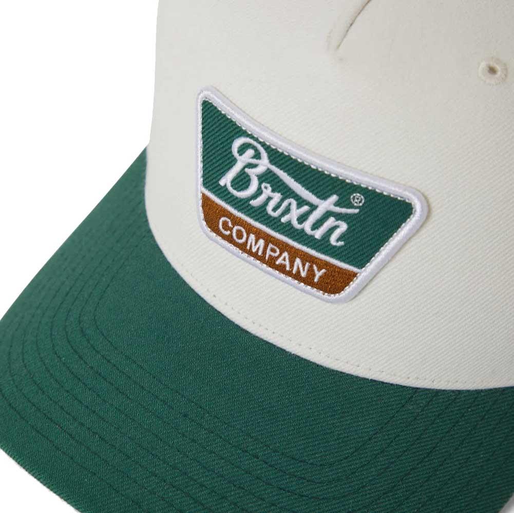 Brixton Linwood C NetPlus Snapback Cap Off White Primal Green