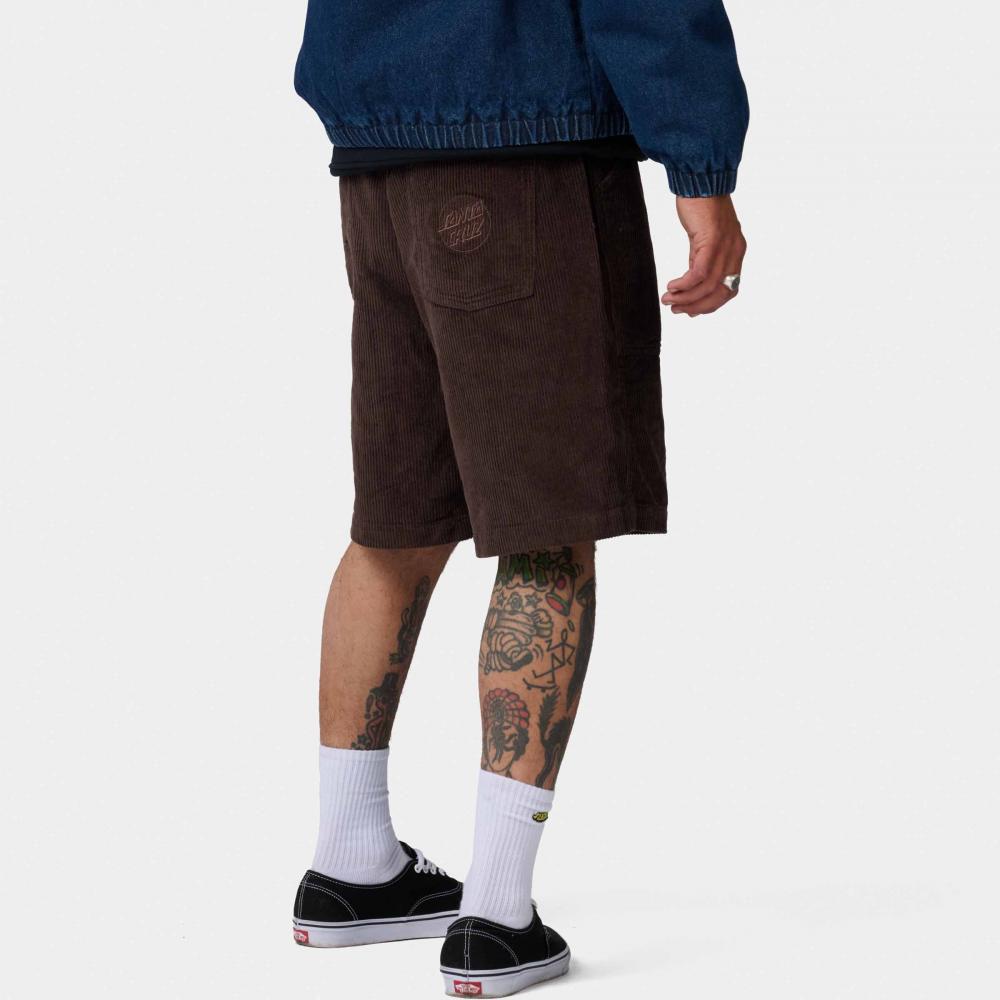 Santa Cruz Opus Dot Workwear Shorts Coffee Brown