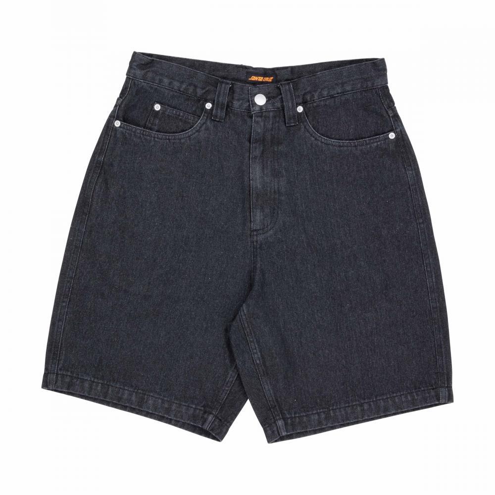 Santa Cruz Self Destruct Embroidered Big Shorts Black