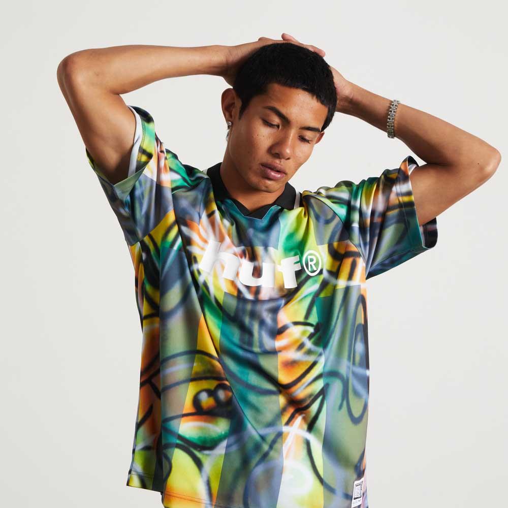 HUF x Kenny Scharf Multitud Soccer Jersey Multi