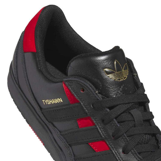 Adidas Skateboarding Tyshawn II Skate Shoes Core Black Black Better Scarlet