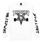 Thrasher Skate Mag Goat Destroy Long Sleeved T-Shirt White