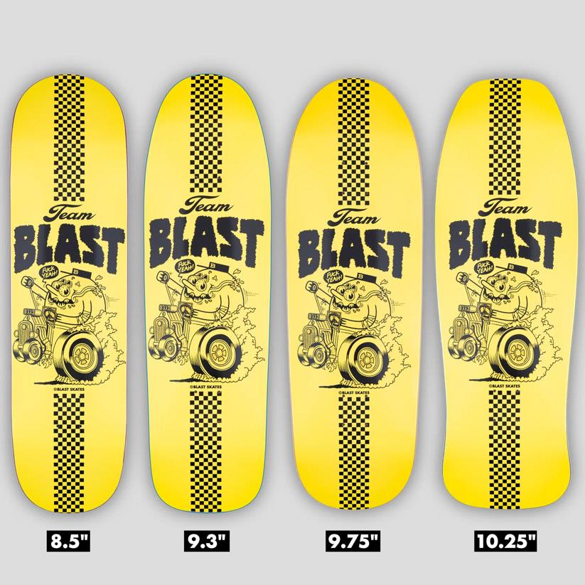 Blast Team Blast Skateboard Deck Custom Shape 10.25"