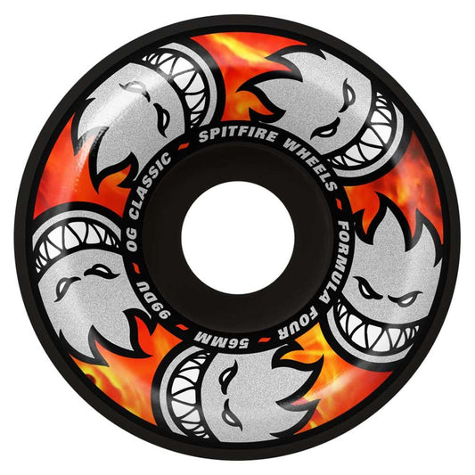 Spitfire Team Multiball Skateboard Wheels Formula Four 99A OG Classic Black 56mm