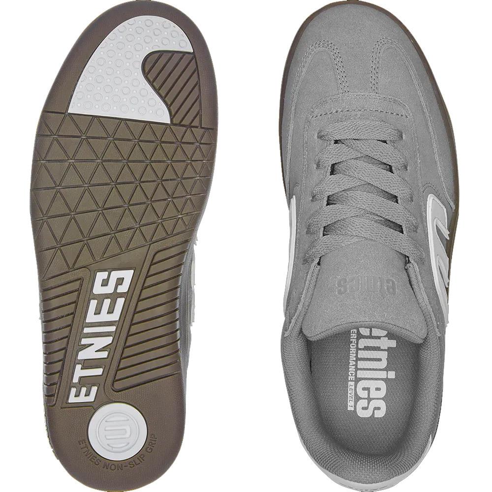 Etnies Locut Skate Shoes Grey White Gum