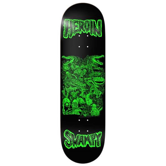Heroin Skateboards Swampy Allegory Of Fear Skatebord Deck 9"