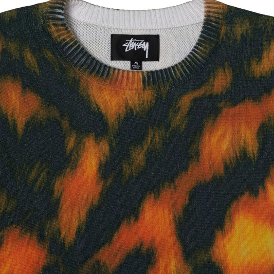 Stussy Printed Fur Sweater Tiger Camo
