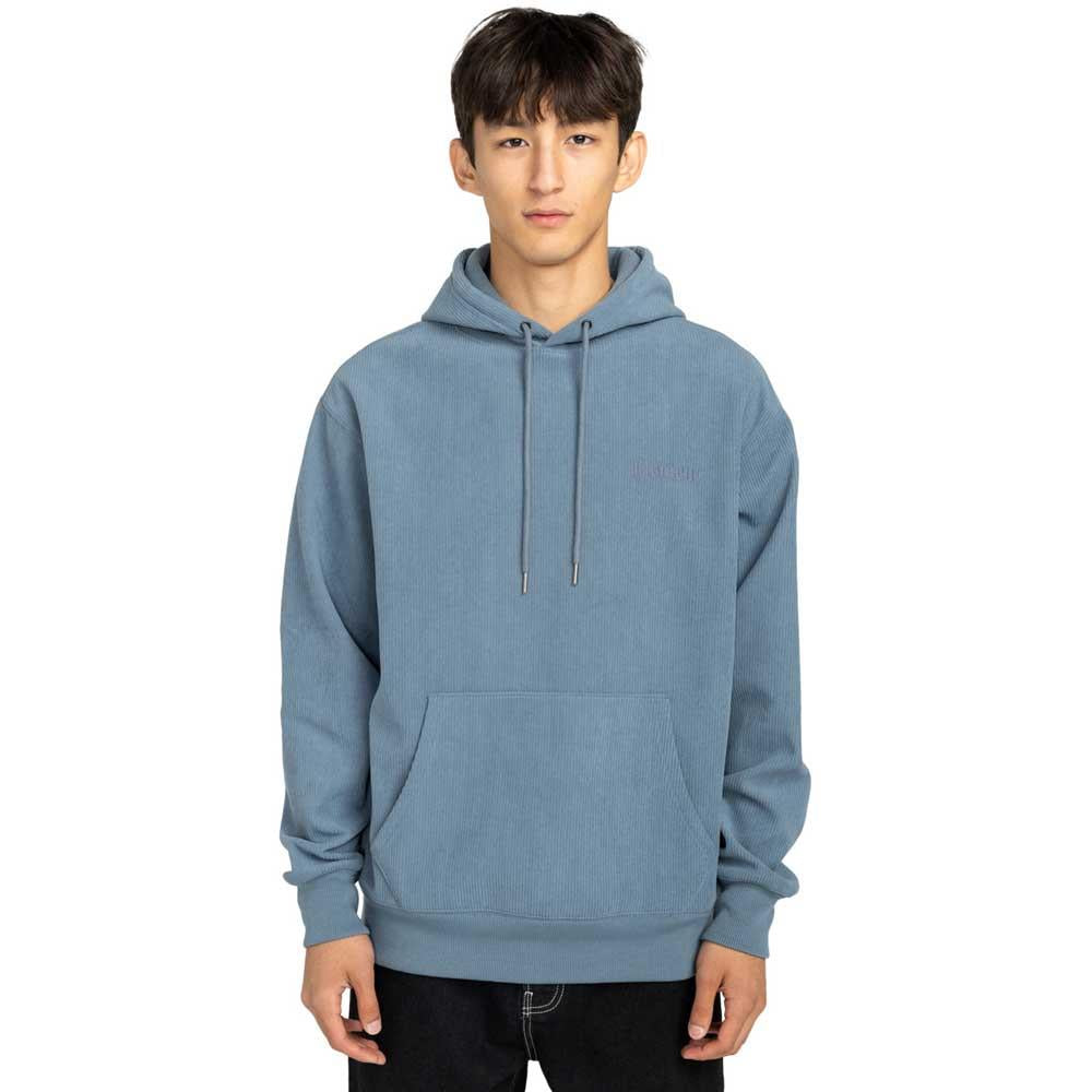 Element Serif Coruroy Pullover Hooded Sweatshirt Blue Mirage