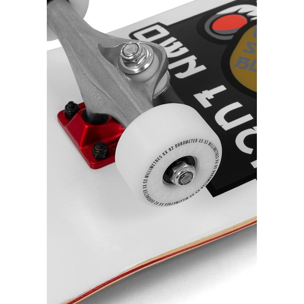 Enuff Lucky Cat Complete Skateboard 92A Medium Wheels White 8"