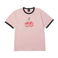Huf Cherries Ringer T-Shirt Dusty Pink