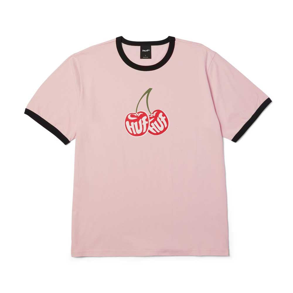 Huf Cherries Ringer T-Shirt Dusty Pink