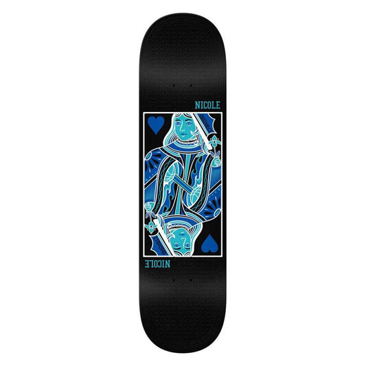 Real Skateboard Skateboard Deck Nicole Queen Of Hearts Black 8.25 "