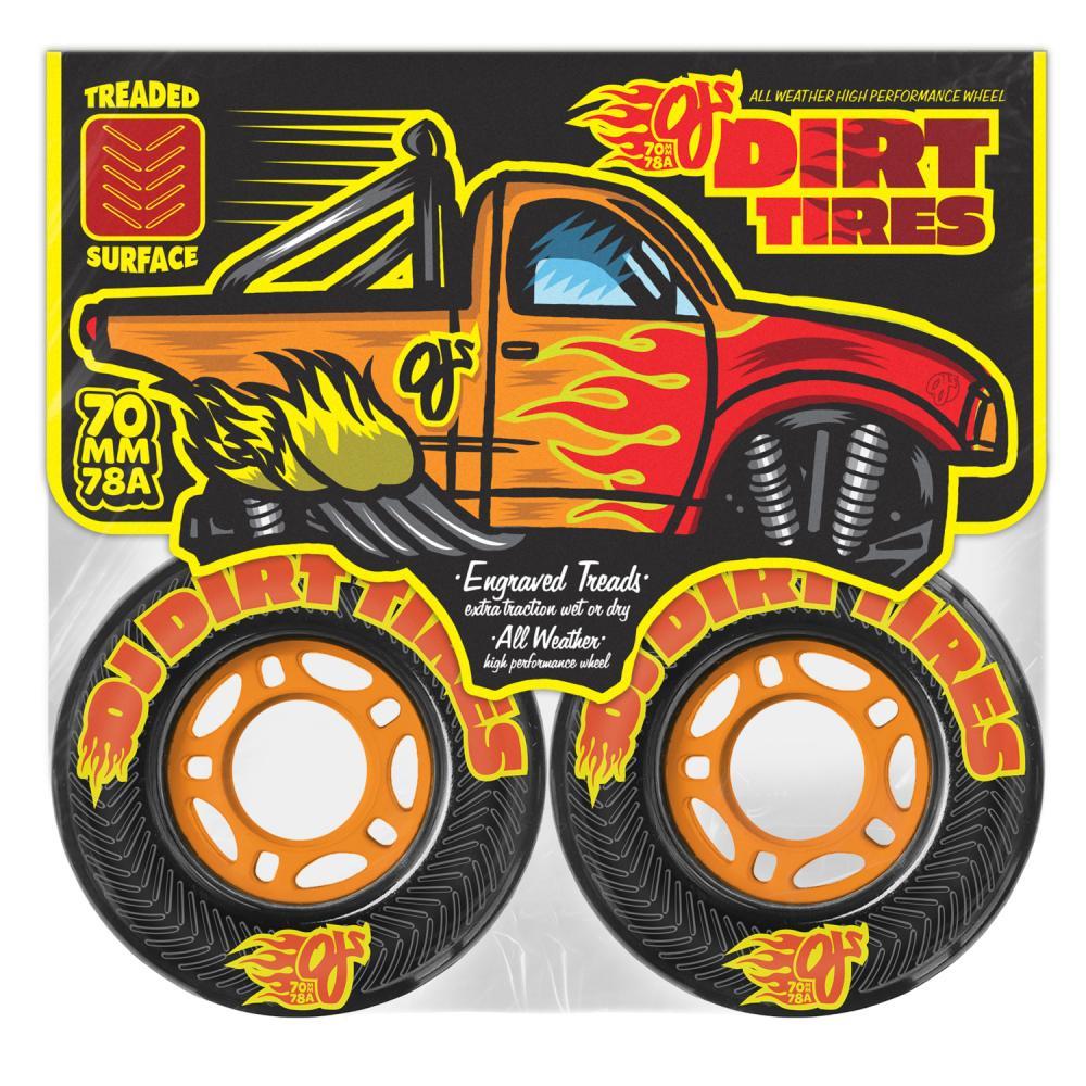 OJ Skateboard Wheels Dirt Tires Thunder Juice 78a Black 70mm