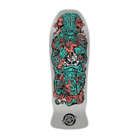 Santa Cruz Reissue Skateboard Deck Roskopp Five Reissue Grey Multi 10.22"