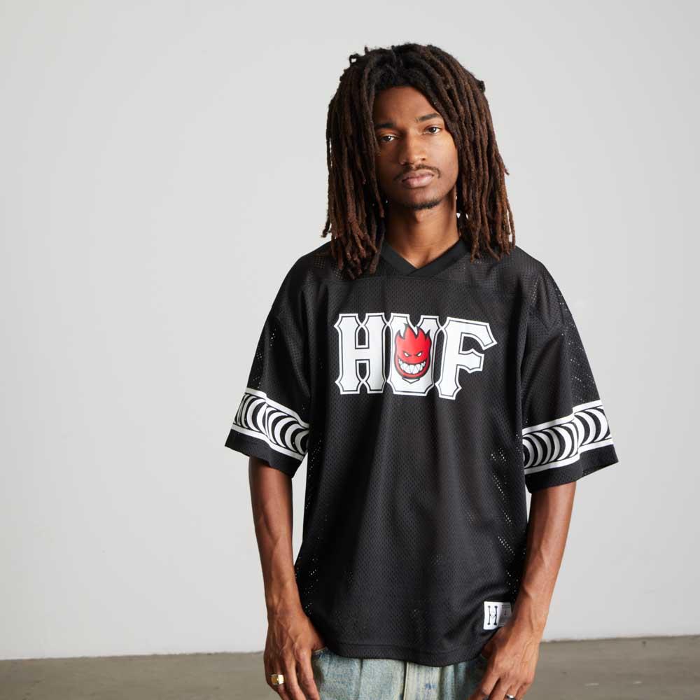 HUF X Spitfire End Zone Football Jersey Black
