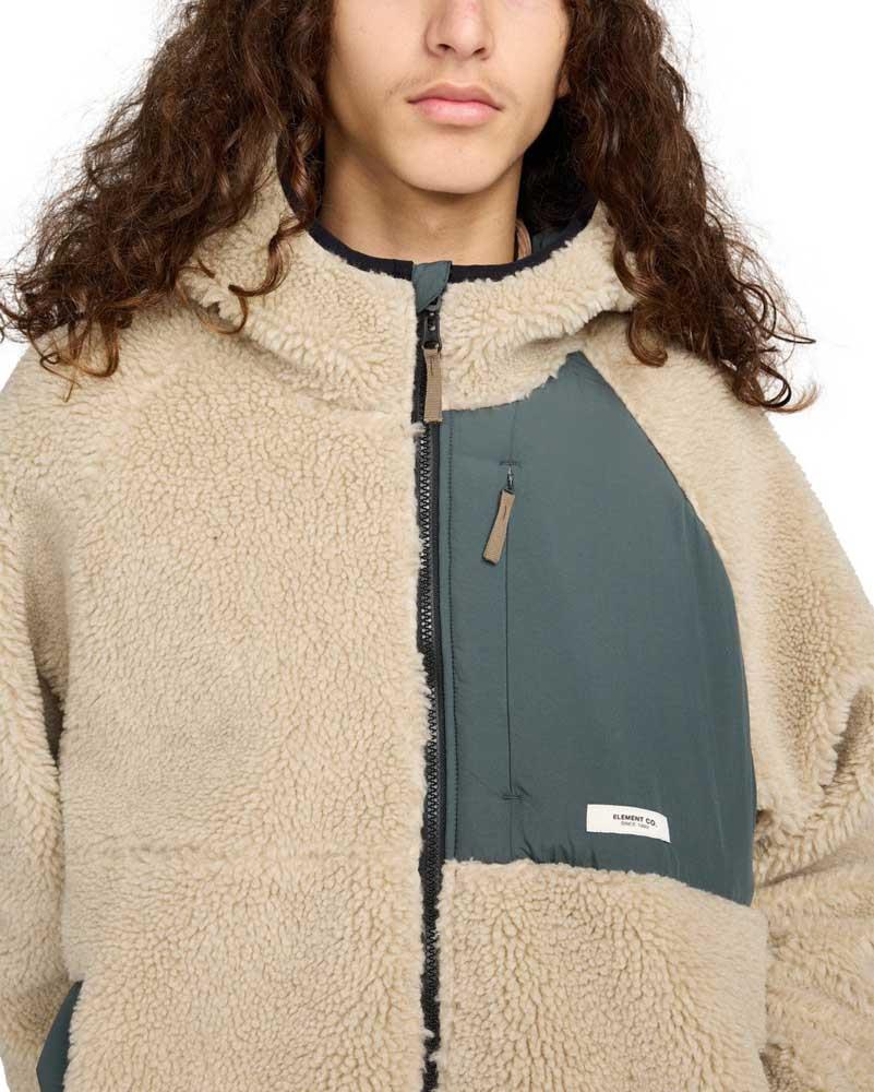 Element Wolfe Sherpa Reversible Sherpa Jacket Oat Milk Beige