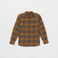 Volcom Caden Plaid Longsleeve Shirt Chestnut Brown