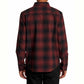 RVCA Dayshift Flannel Shirt Red Earth