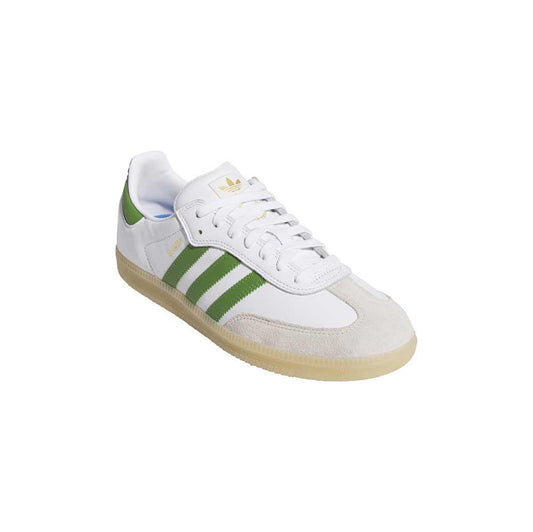 Adidas Skateboarding Samba ADV Cloud White Crew Green Gum Skate Shoes