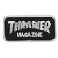 Thrasher Magazine Logo Black Silver Patch 4"