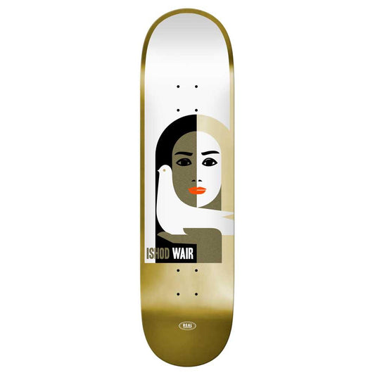 Real Skateboard Ishod Peace Ltd Foil Skateboard Deck Gold 8.25"