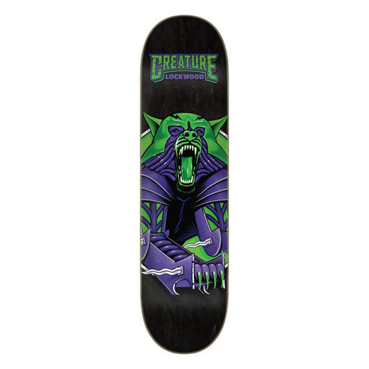 Creature Pro Skateboard Deck Lockwood Robo Wolf Purple Green 8.25"