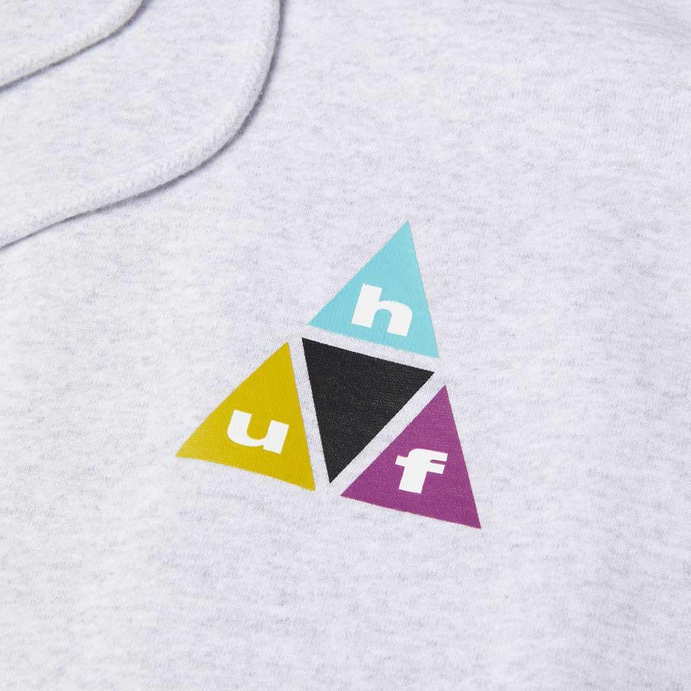 Huf Prism Triple Triangle Pullover Hooded Sweatshirt Heather Grey