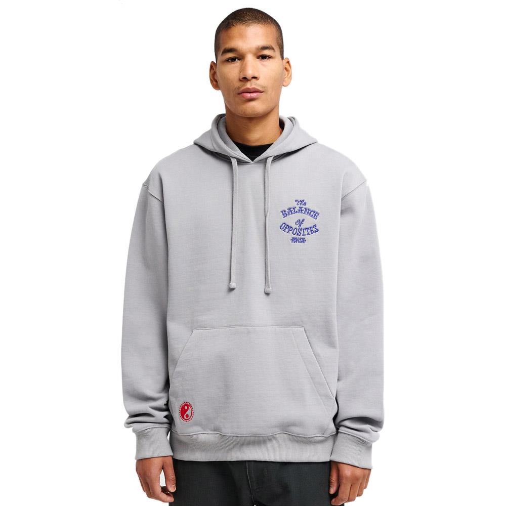 RVCA Dalas Snake Pullover Hooded Sweatshirt Monument Grey