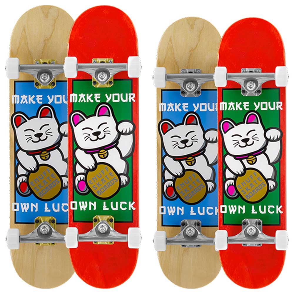 Enuff Lucky Cat Complete Skateboard 92A Medium Wheels Red 8"