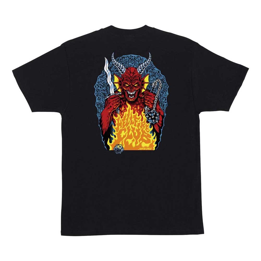 Santa Cruz X Stranger Things Hell Fire T-Shirt Black