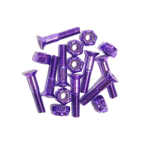 G-Tool 8 Pack of 1" Allen Skateboard Bolts Purple