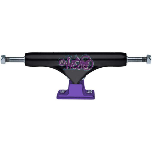 Slappy Trucks X BAM ST1 Hollow Skateboard Trucks Black Purple 8.25"