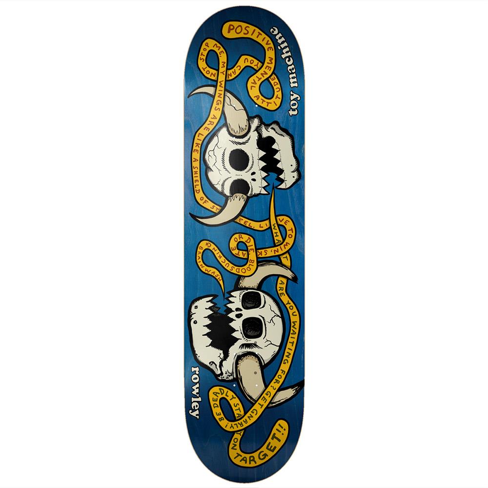 Toy Machine Skateboard Deck Geoff Rowley 'Skulls' RANDOM COLOUR STAIN 8.25"