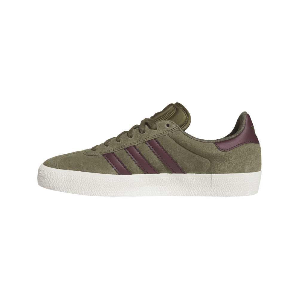 Adidas Skateboarding Gazelle Adv Olive Strata Maroon Chalk White