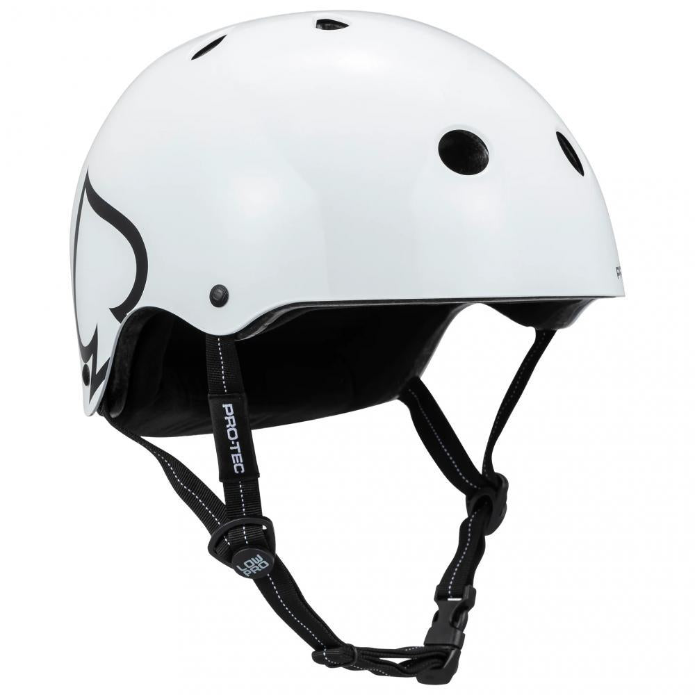 Pro-Tec Certified Skateboard Helmet Low Pro Gloss White