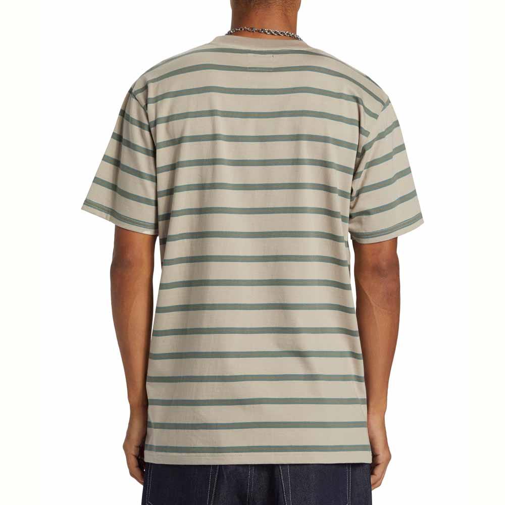 DC Shoes Upstate Stripe T-Shirt Silver Lining