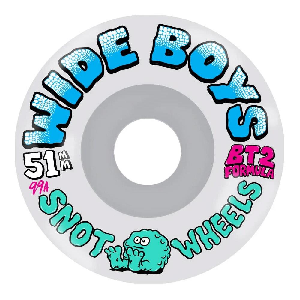 Snot Wheels Wide Boys Clear Skateboard Wheels 51mm 99a