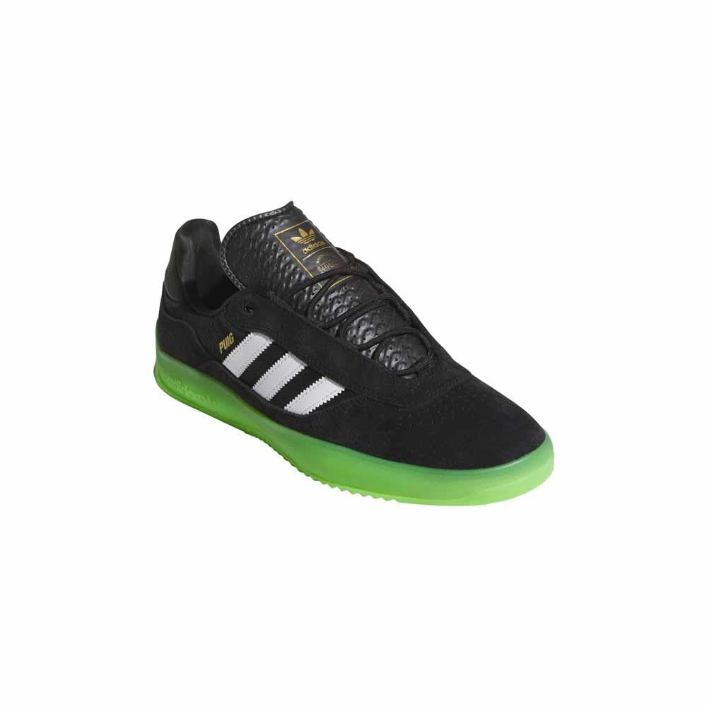 Adidas Skateboarding Puig Core Black Cloud White Semi Solar Green Skate Shoes