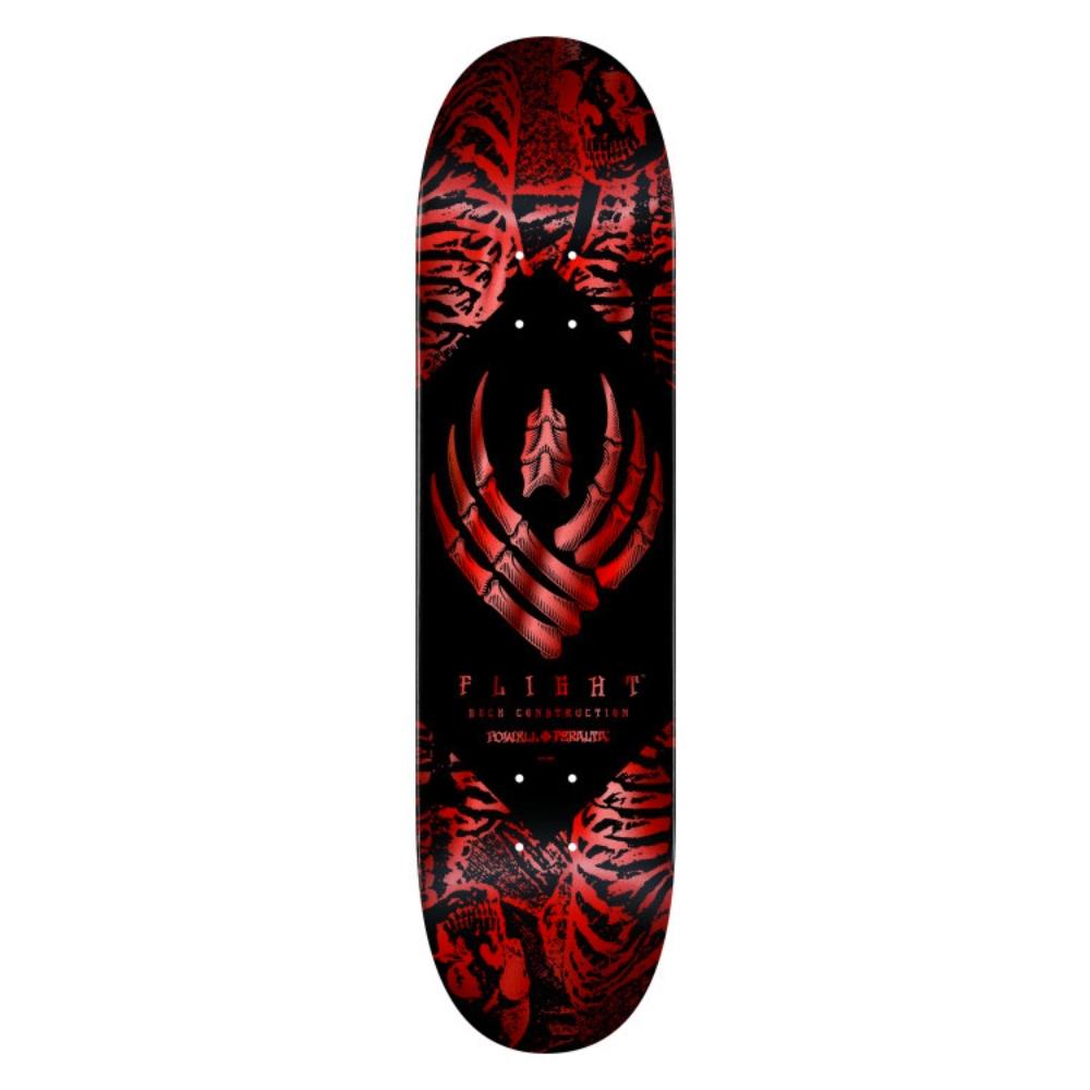 Powell Peralta Flight Skeleton Red Foil Skateboard Deck 8.38"