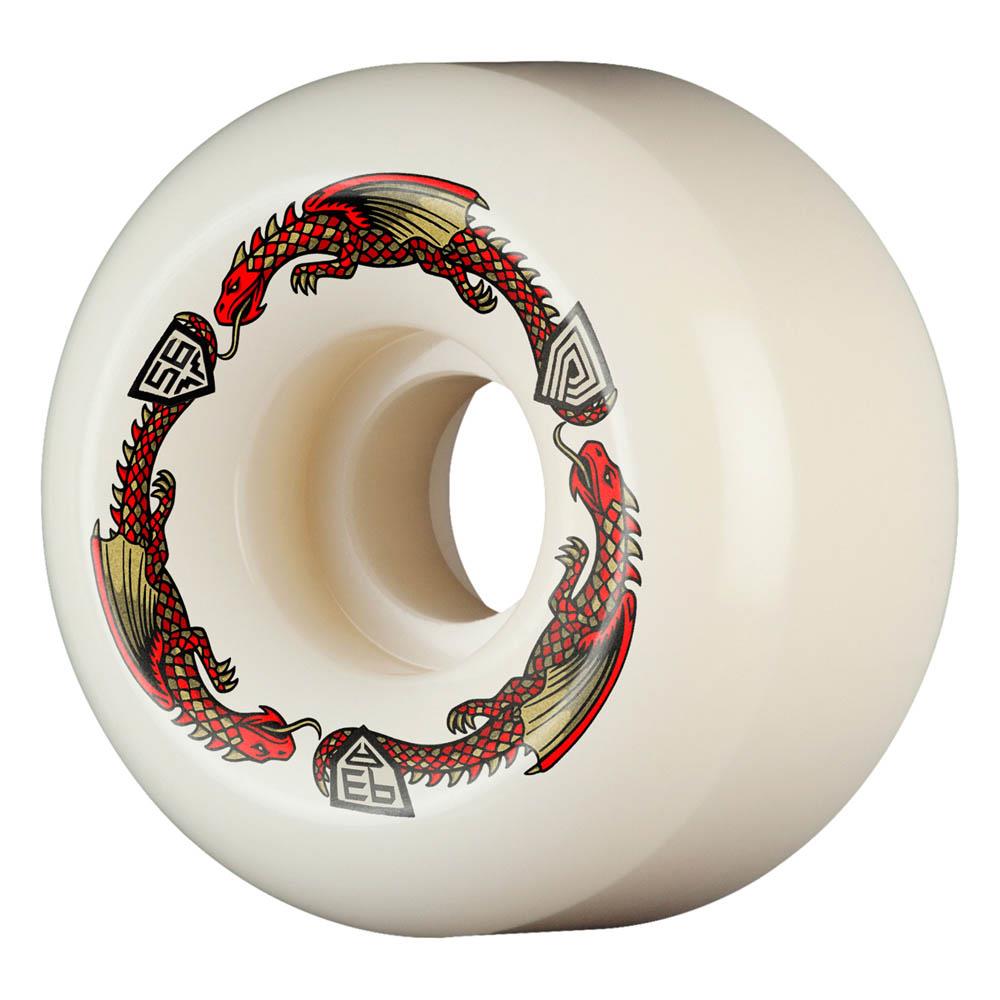 Powell Peralta Dragon Formula Skateboard Wheels 56mm x 36mm 93A V6 Off White Red