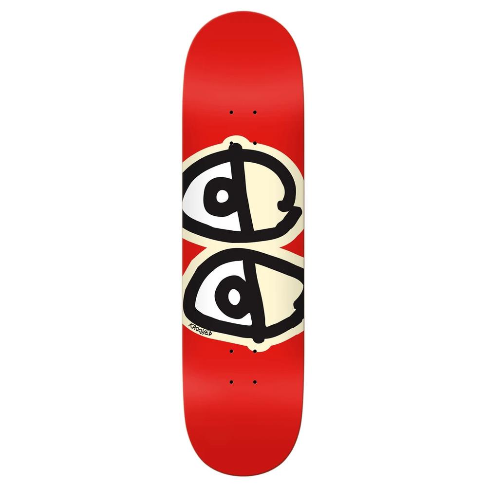 Krooked Team Eyes Skateboard Deck Red 8.38"