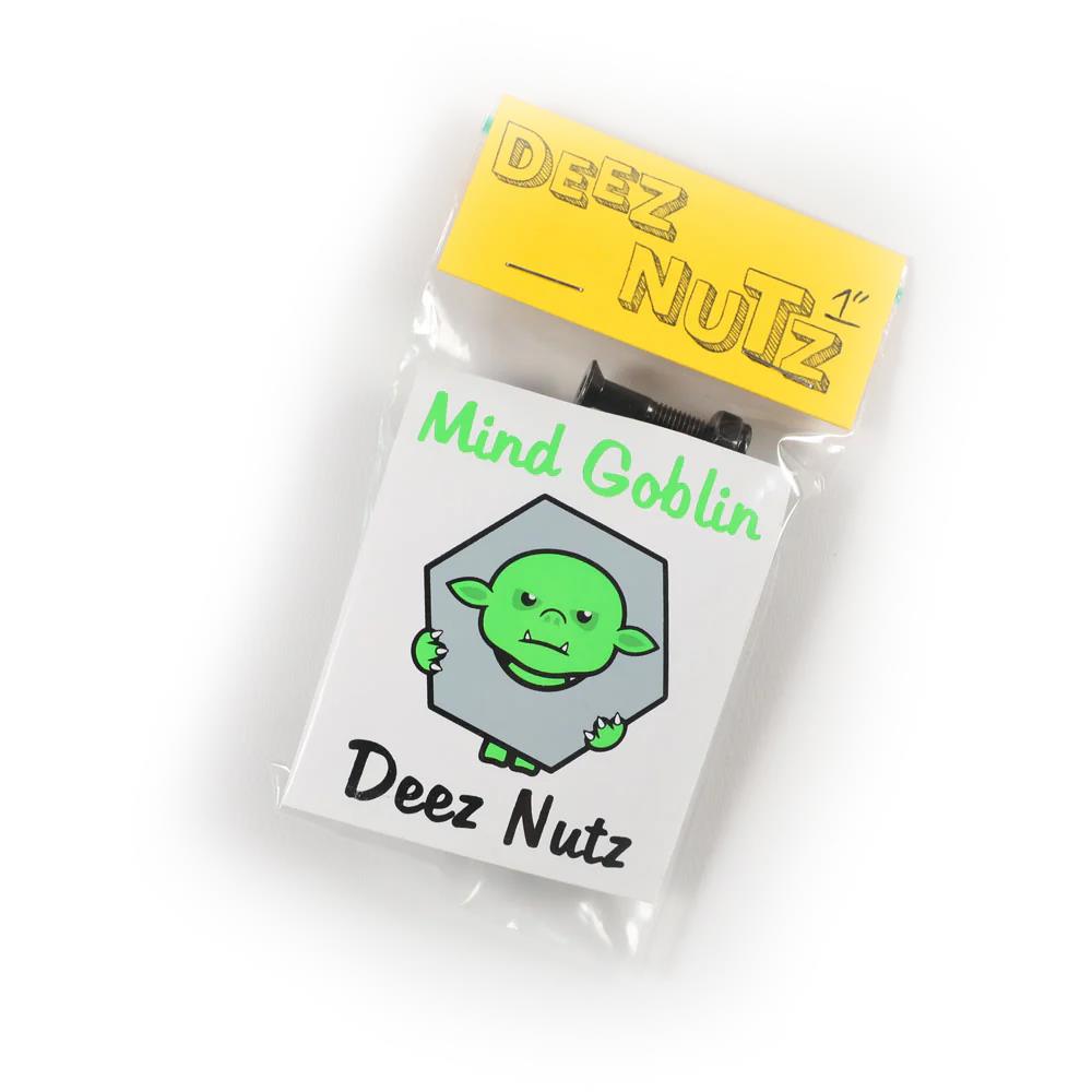Deez Nuts X Mind Goblin Skateboard Bolts 1" Allen Key Black x 7 Green x 1