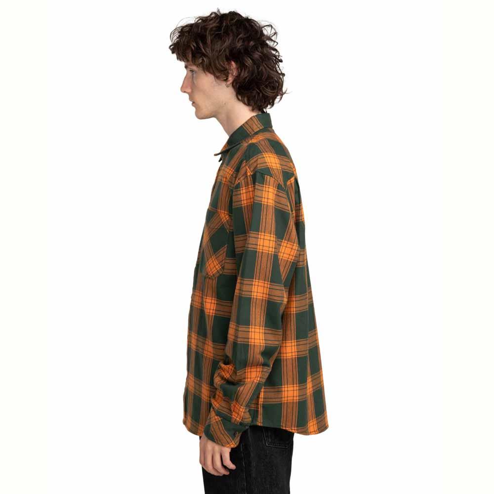 Element Skateboards Compass Long Sleeve Shirt Forest Chedder Plaid